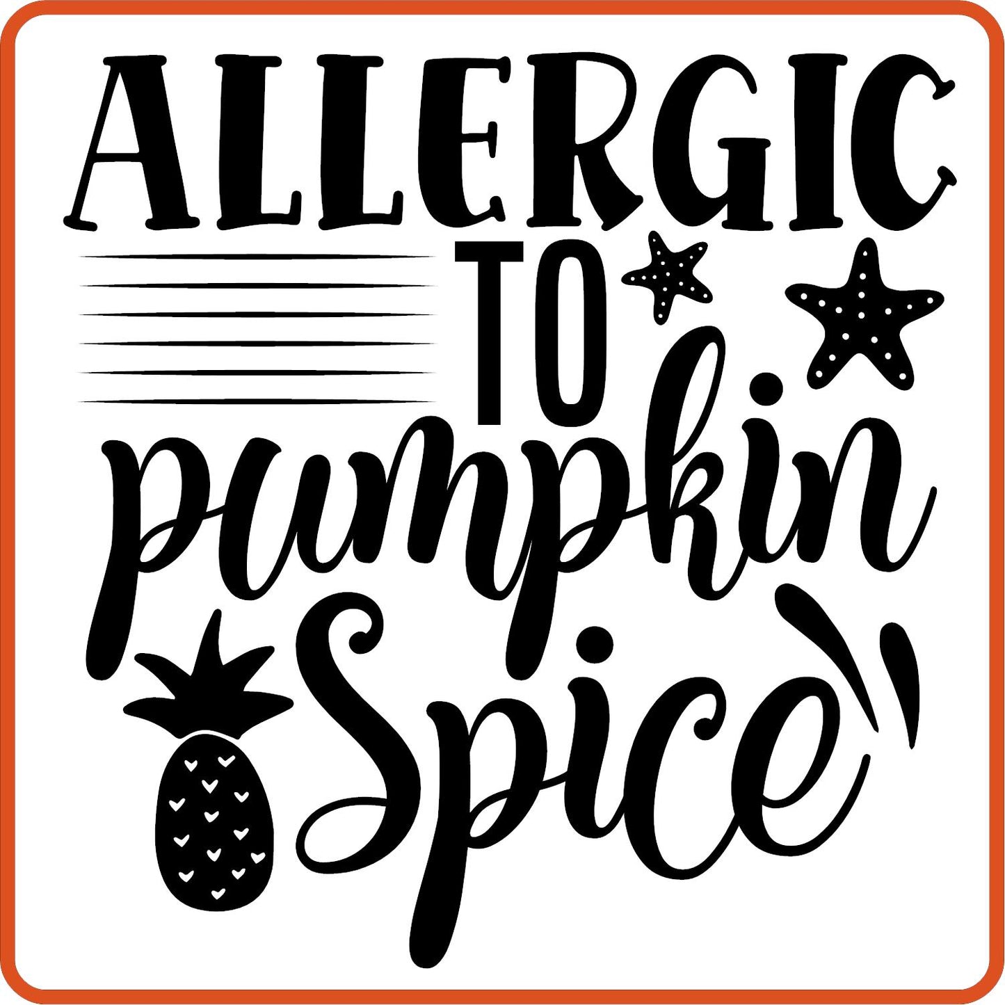 Fall Iron On Decals Patches for shirts, clothing | SEC Apparel | Allergic to Pumpkin Spice