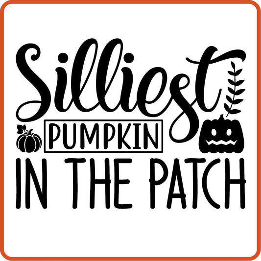 Fall Iron On Decals Patches for shirts, clothing | SEC Apparel | Silliest Pumpkin in the Patch