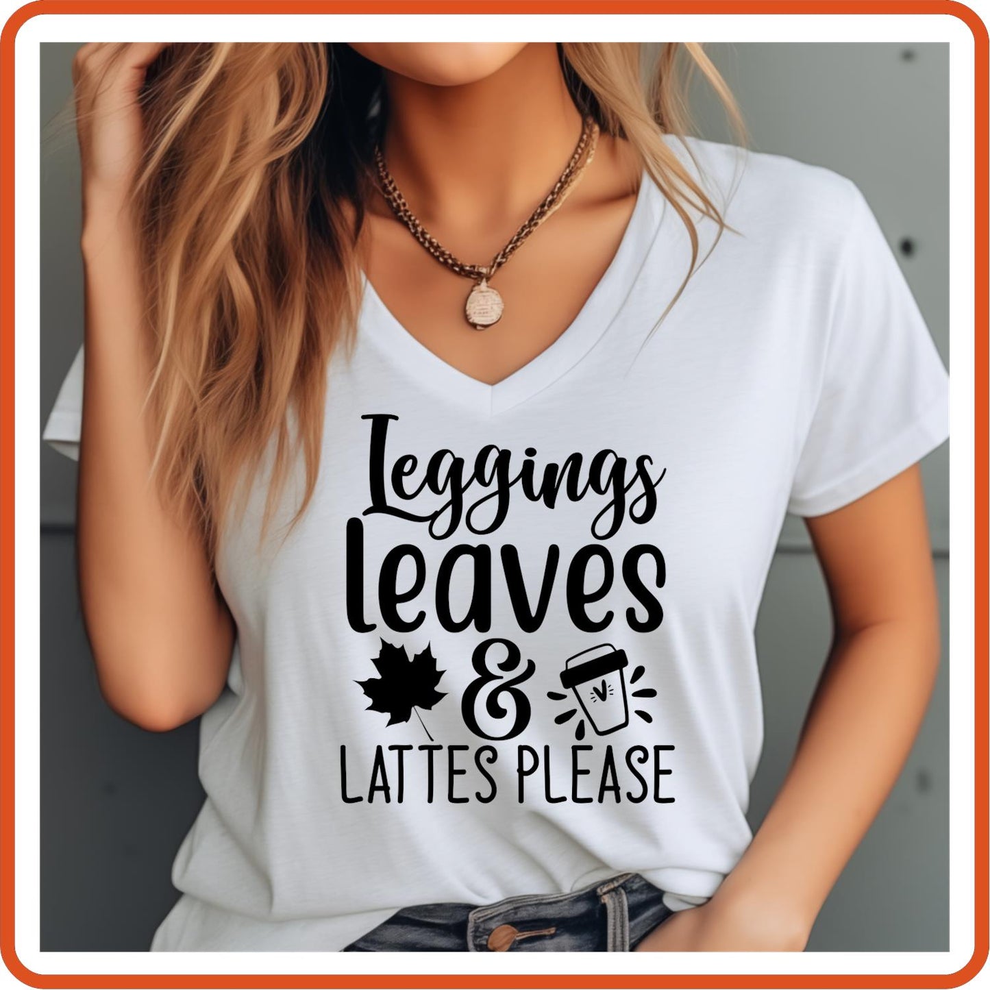 Leggings Leaves and Lattes Please | Fall Shirts | T-Shirts by SEC Apparel