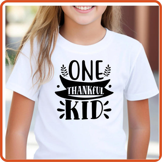 One Thankful Kid | Fall Shirts | T-Shirts by SEC Apparel