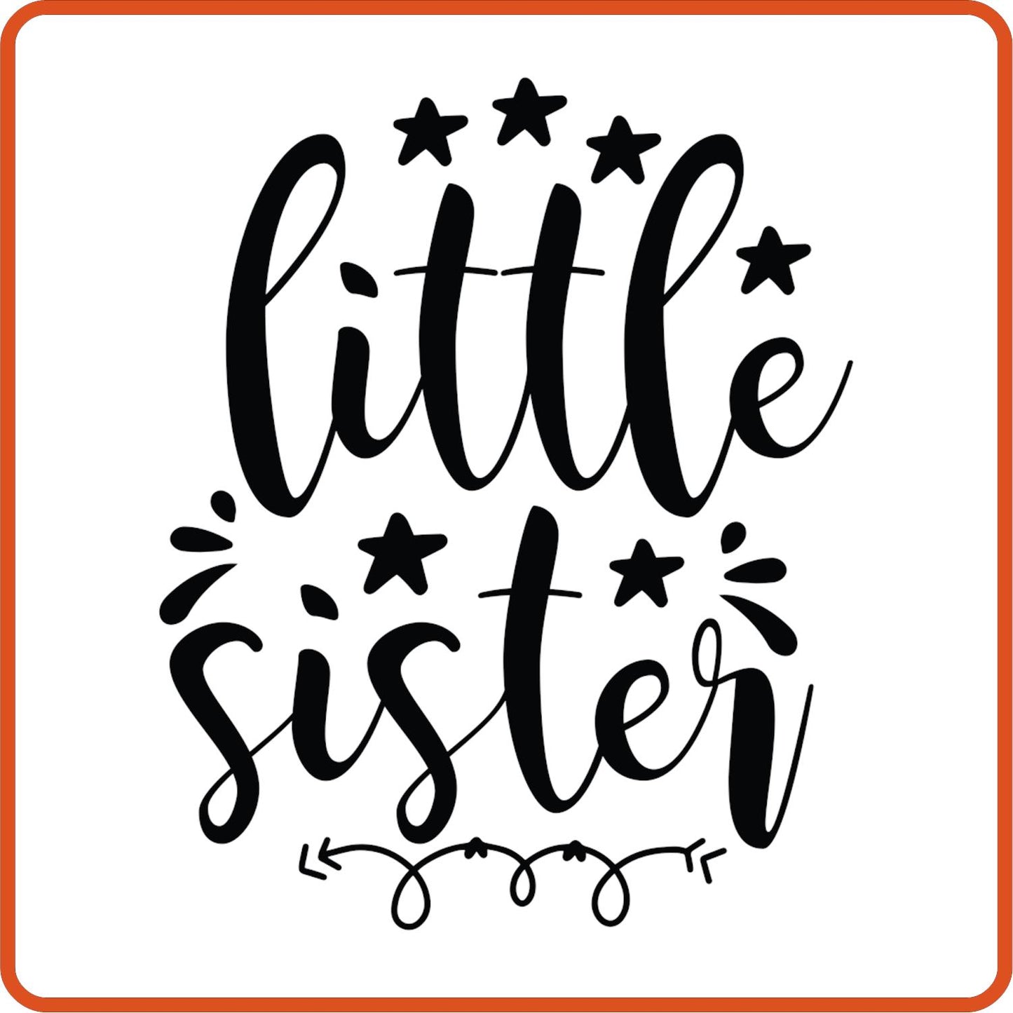 Little Sister | Family Iron On Decals Patches by SEC Apparel