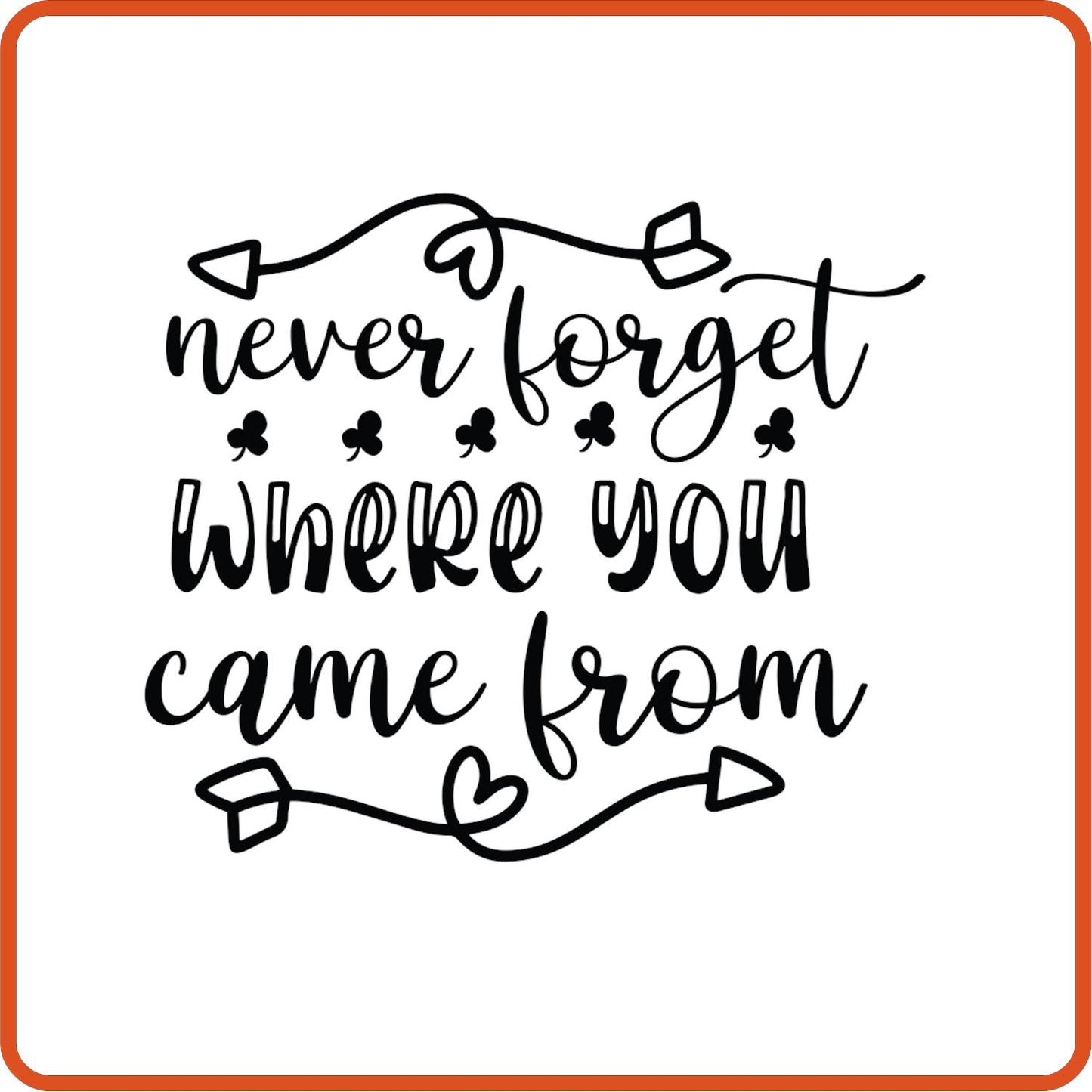 Never Forget Where You Came From | Family Iron On Decals Patches by SEC Apparel