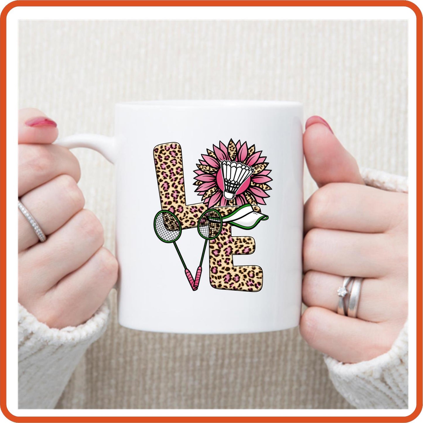 Fan Mugs - 11oz Coffee Mug | Sport Fan Mugs | Love Badminton - secapparelonline