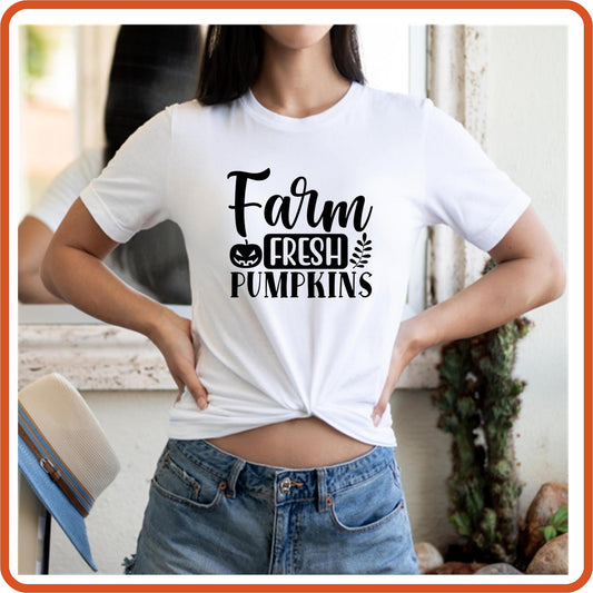 Farm Fresh Pumpkins | Fall Shirts | T-Shirts by SEC Apparel - secapparelonline