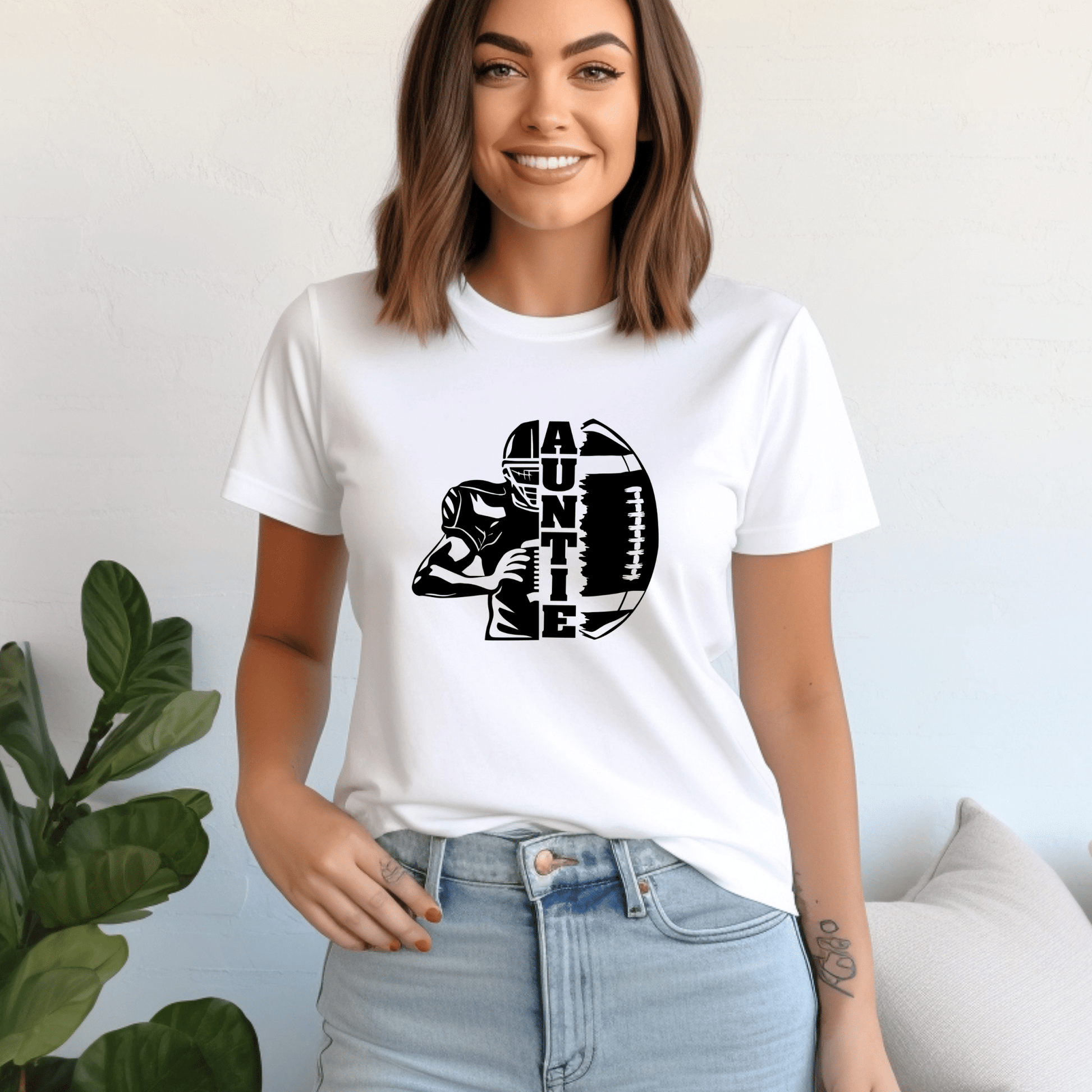 Football Auntie Shirt | Crew neck | V Neck| Sweatshirt | Hoodie | SEC Apparel - secapparelonline