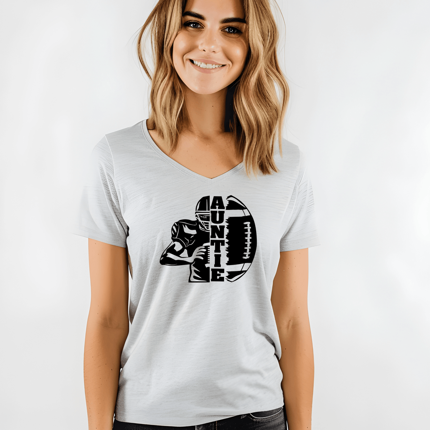 Football Auntie Shirt | Crew neck | V Neck| Sweatshirt | Hoodie | SEC Apparel - secapparelonline