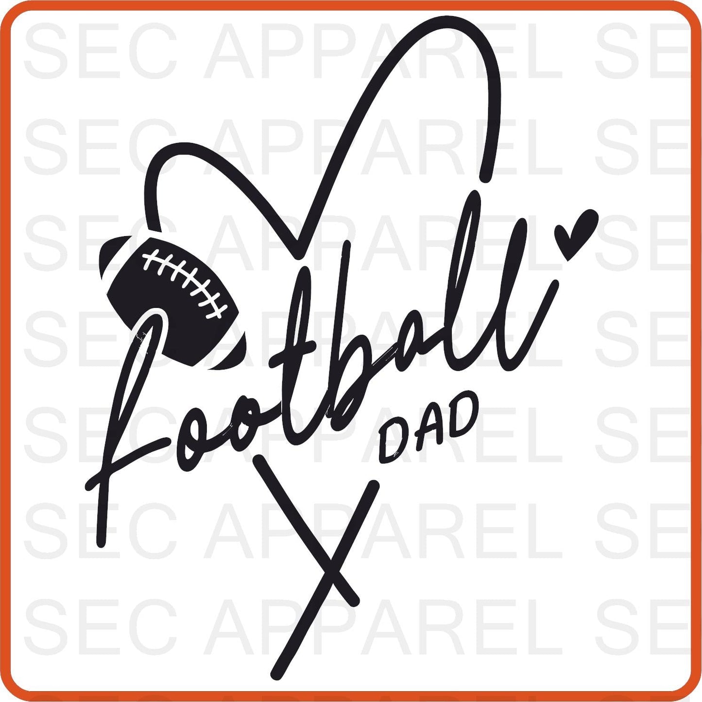 Football Iron On Decals Patches transfers vinyl for shirts, clothing | Sport Fan| Dad - secapparelonline