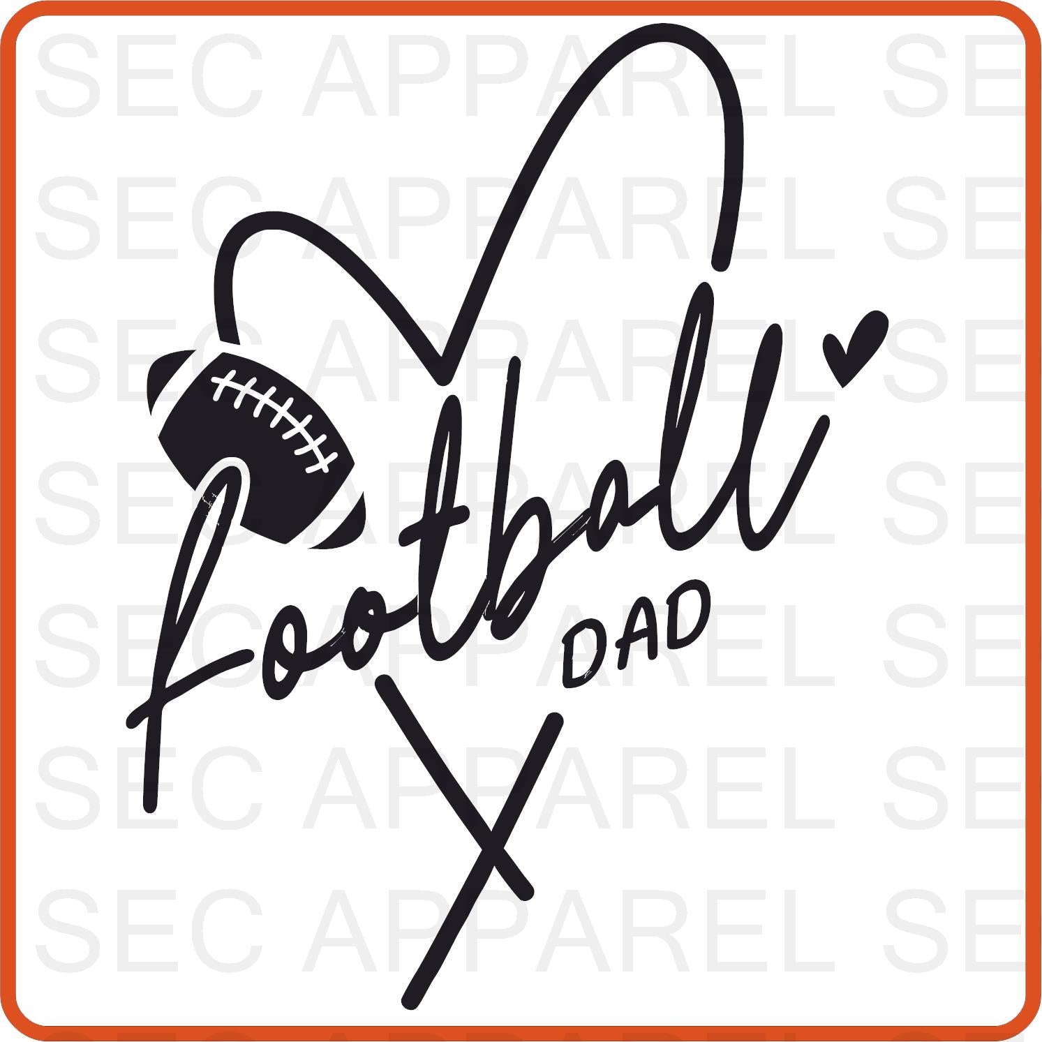 Football Iron On Decals Patches transfers vinyl for shirts, clothing | Sport Fan| Dad - secapparelonline