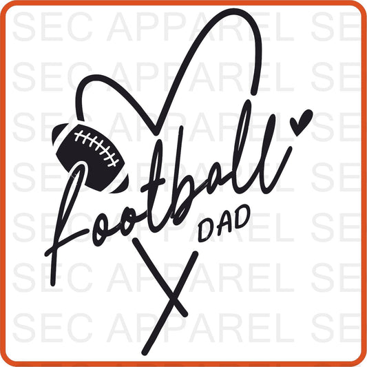 Football Iron On Decals Patches transfers vinyl for shirts, clothing | Sport Fan| Dad - secapparelonline