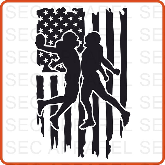 Football Iron On Decals Patches transfers vinyl for shirts, clothing | Sport Fan| Flag - secapparelonline