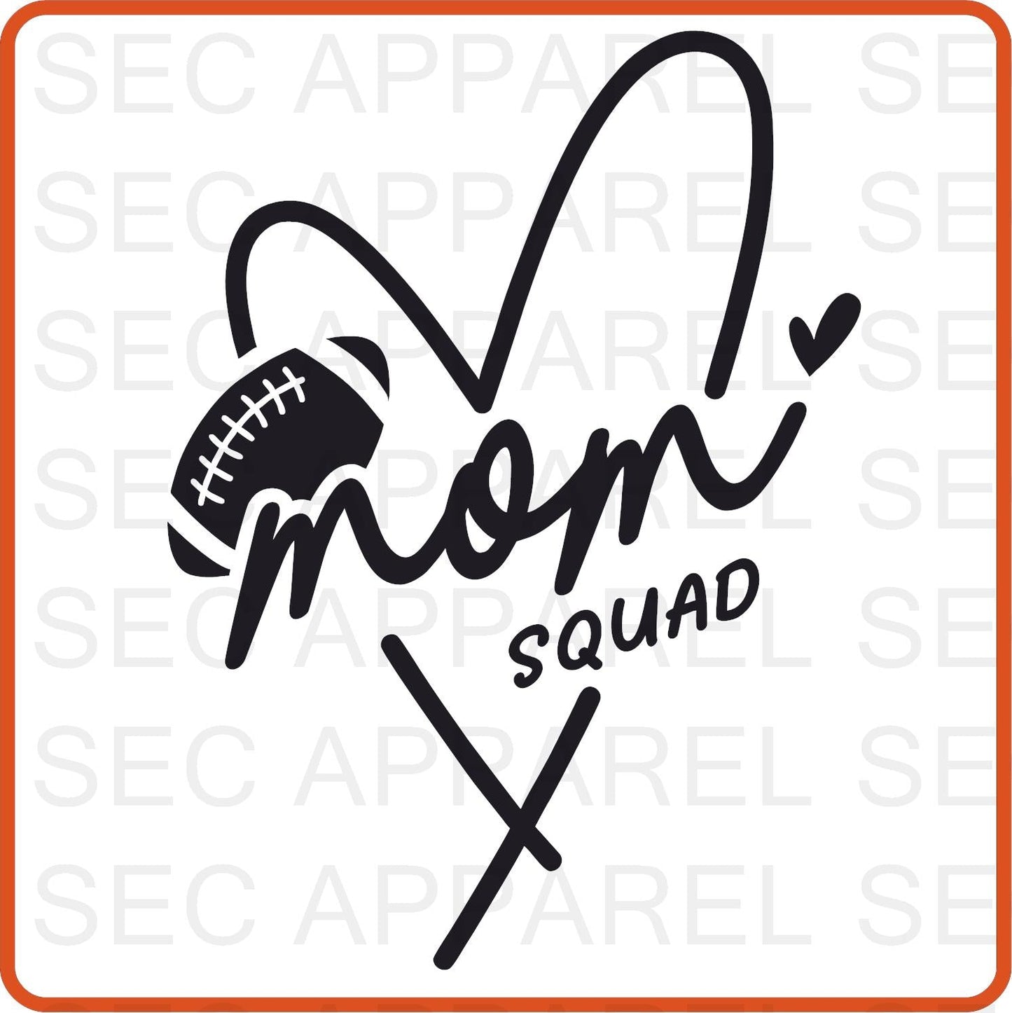 Football Iron On Decals Patches transfers vinyl for shirts, clothing | Sport Fan| Mom Squad - secapparelonline