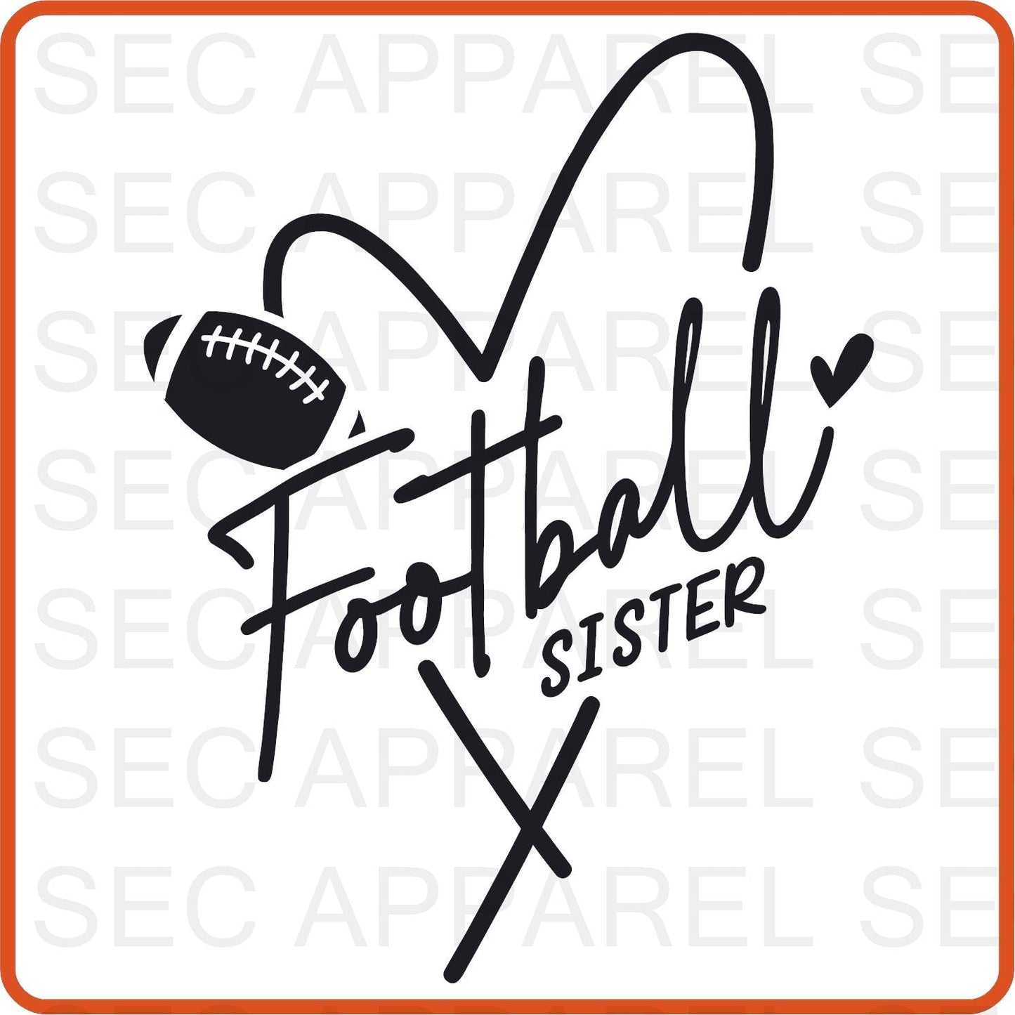 Football Iron On Decals Patches transfers vinyl for shirts, clothing | Sport Fan| Sister - secapparelonline