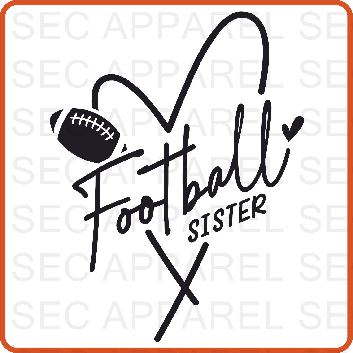 Football Iron On Decals Patches transfers vinyl for shirts, clothing | Sport Fan| Sister - secapparelonline