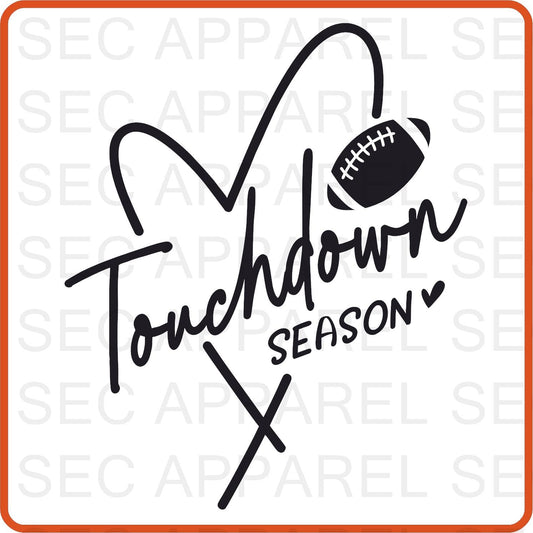 Football Iron On Decals Patches transfers vinyl for shirts, clothing | Sport Fan| Touchdown Season - secapparelonline