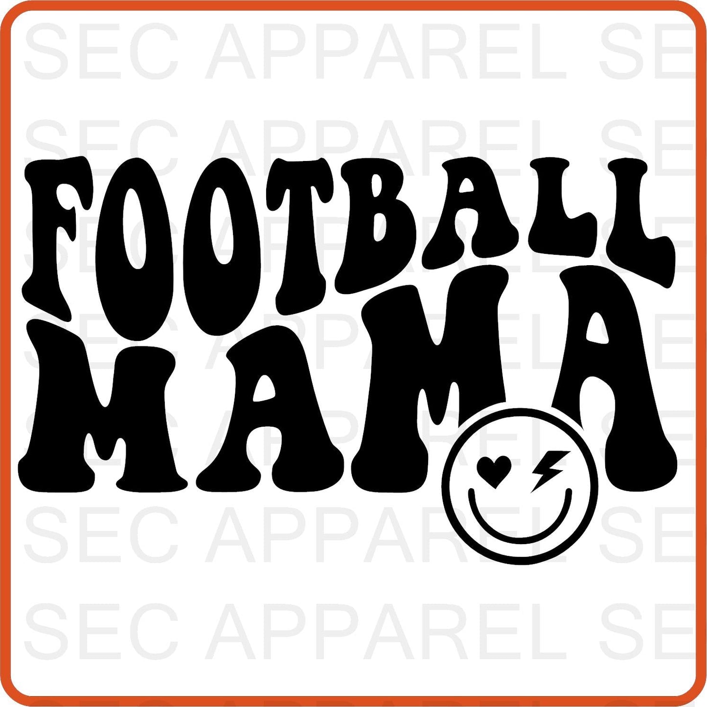 Football Mama Iron On Decals Patches transfers vinyl for shirts, clothing | Sport Fan| - secapparelonline