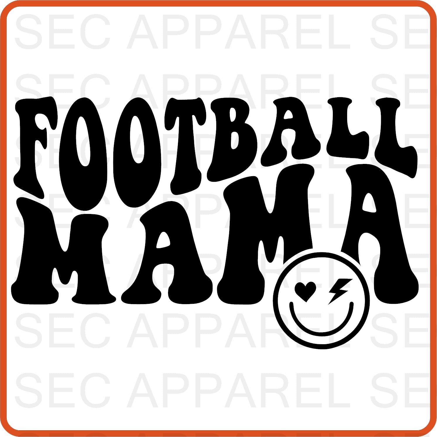 Football Mama Iron On Decals Patches transfers vinyl for shirts, clothing | Sport Fan| - secapparelonline
