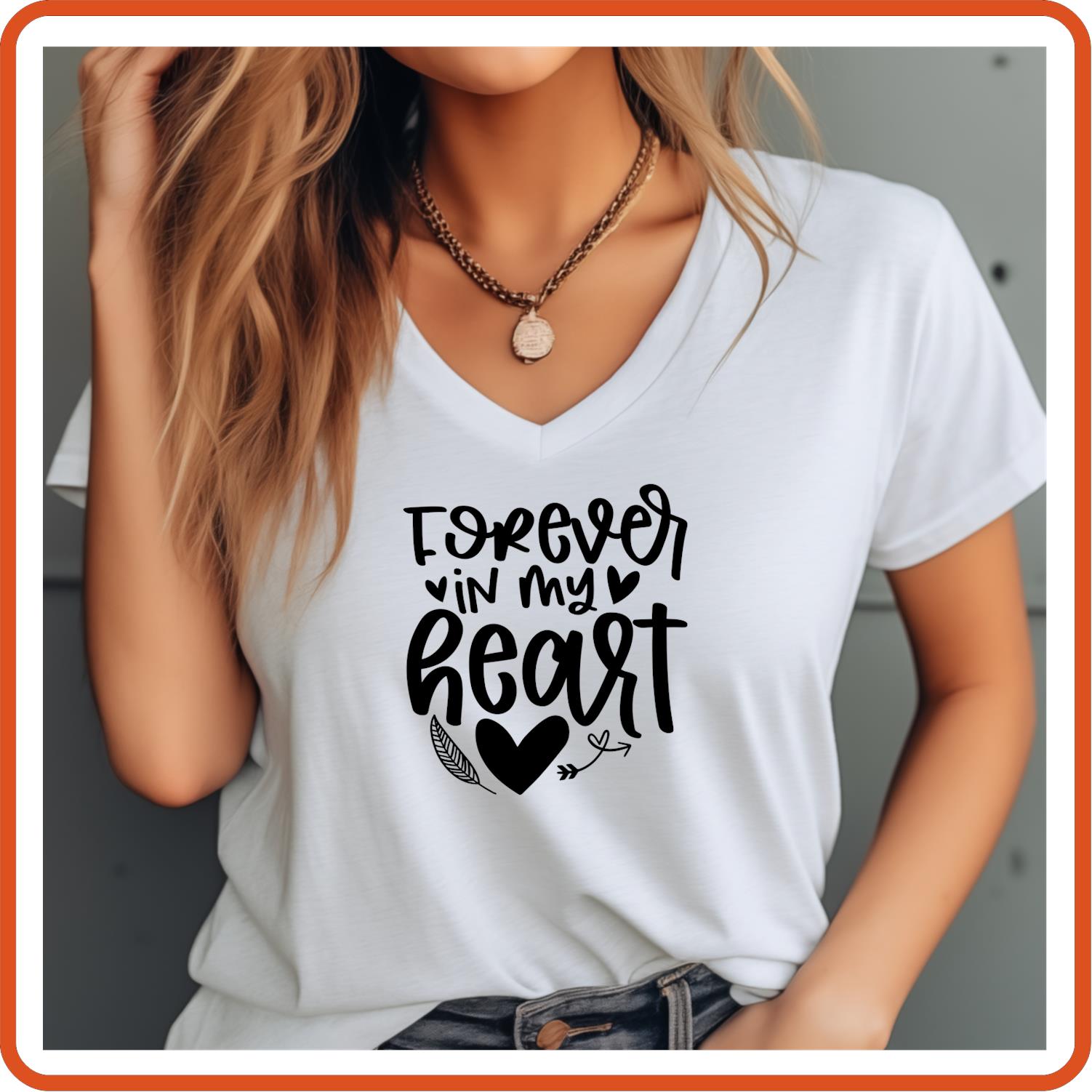 Forever In My Heart |Memorial Sympathy Shirts T-Shirts by SEC Apparel - secapparelonline