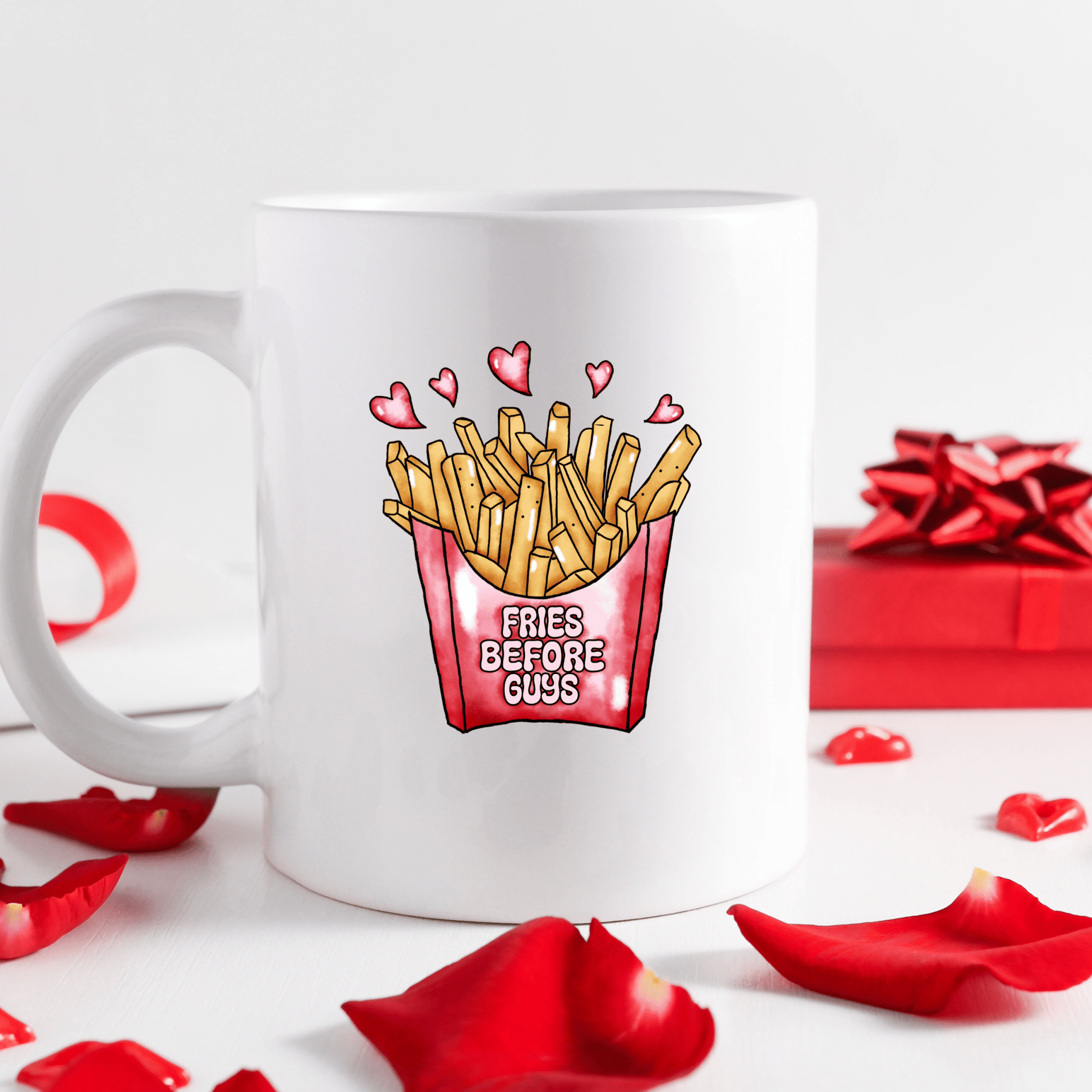 Fries Before Guys | Valentines Mugs - 11oz Coffee Mug | Gifts | SEC Apparel - secapparelonline