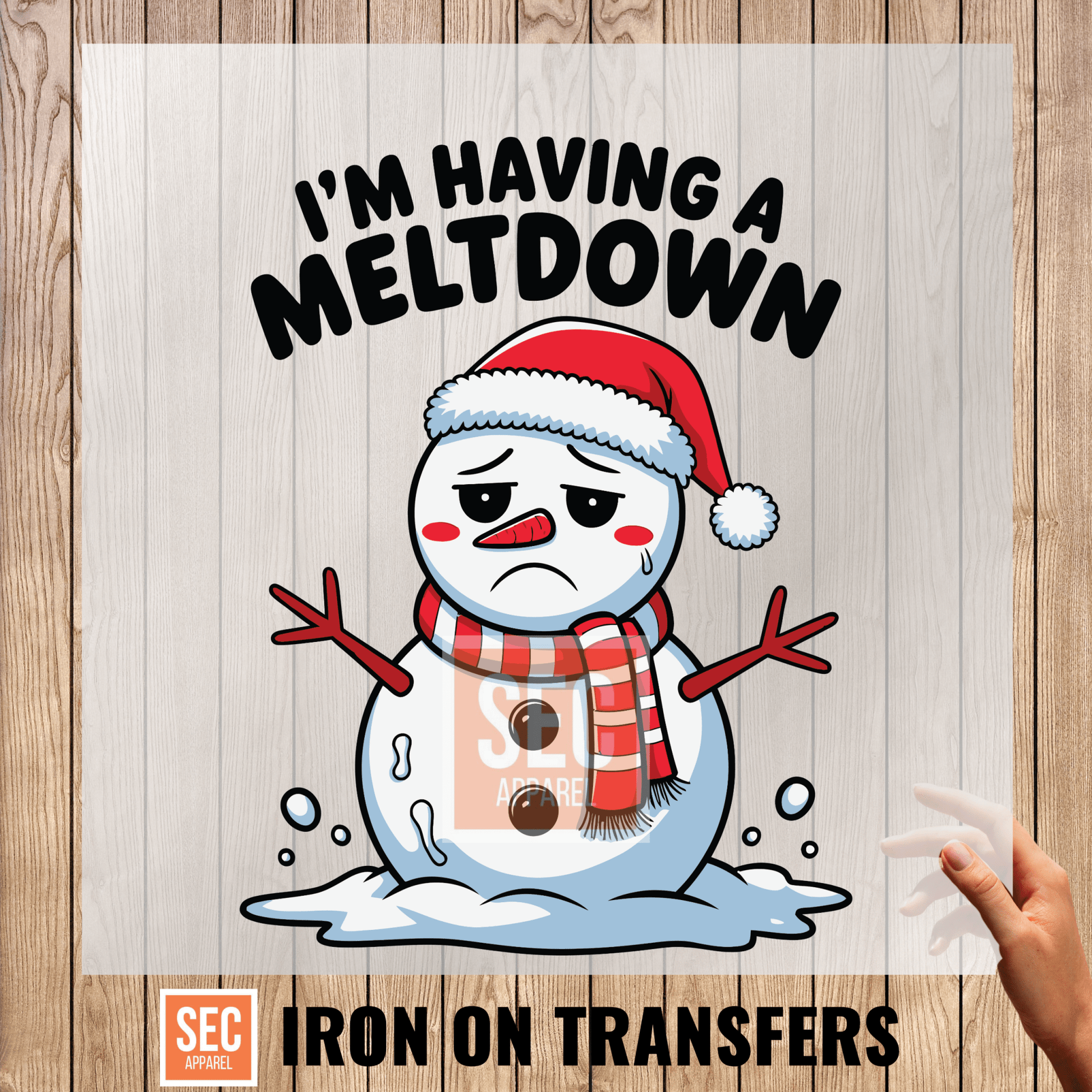 frosty the snowman iron on | Christmas Iron - On | I'm Having a Meltdown - secapparelonline