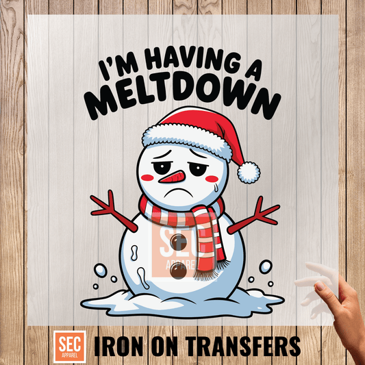 frosty the snowman iron on | Christmas Iron - On | I'm Having a Meltdown - secapparelonline