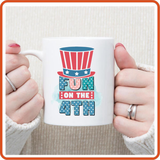 Fun on the 4th | 4th of July Mugs - 11oz Coffee Mug by SEC Apparel - secapparelonline