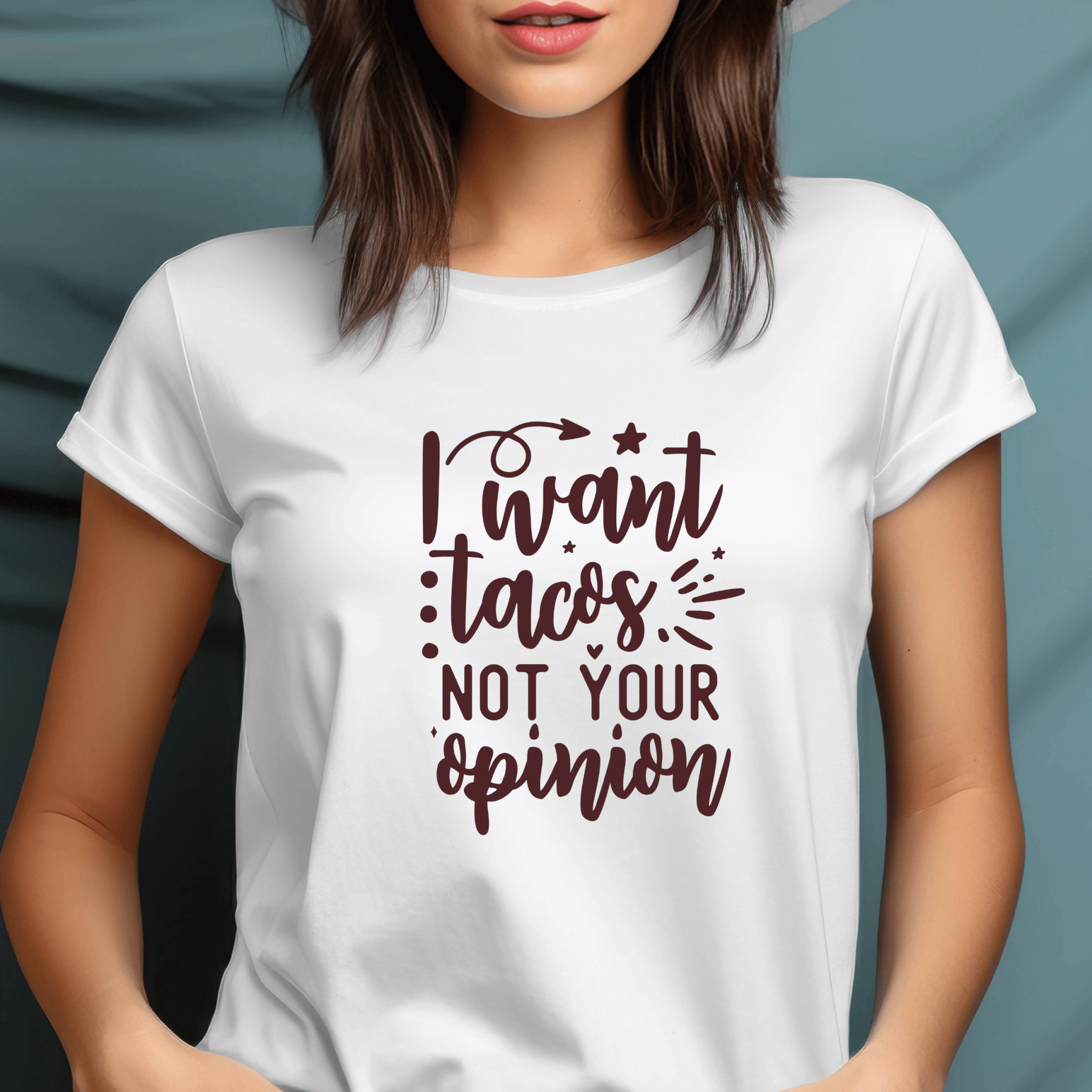 Funny Graphic T Shirt| Unisex | Funny Shirts | I Want Tacos Not Your Opinion - secapparelonline