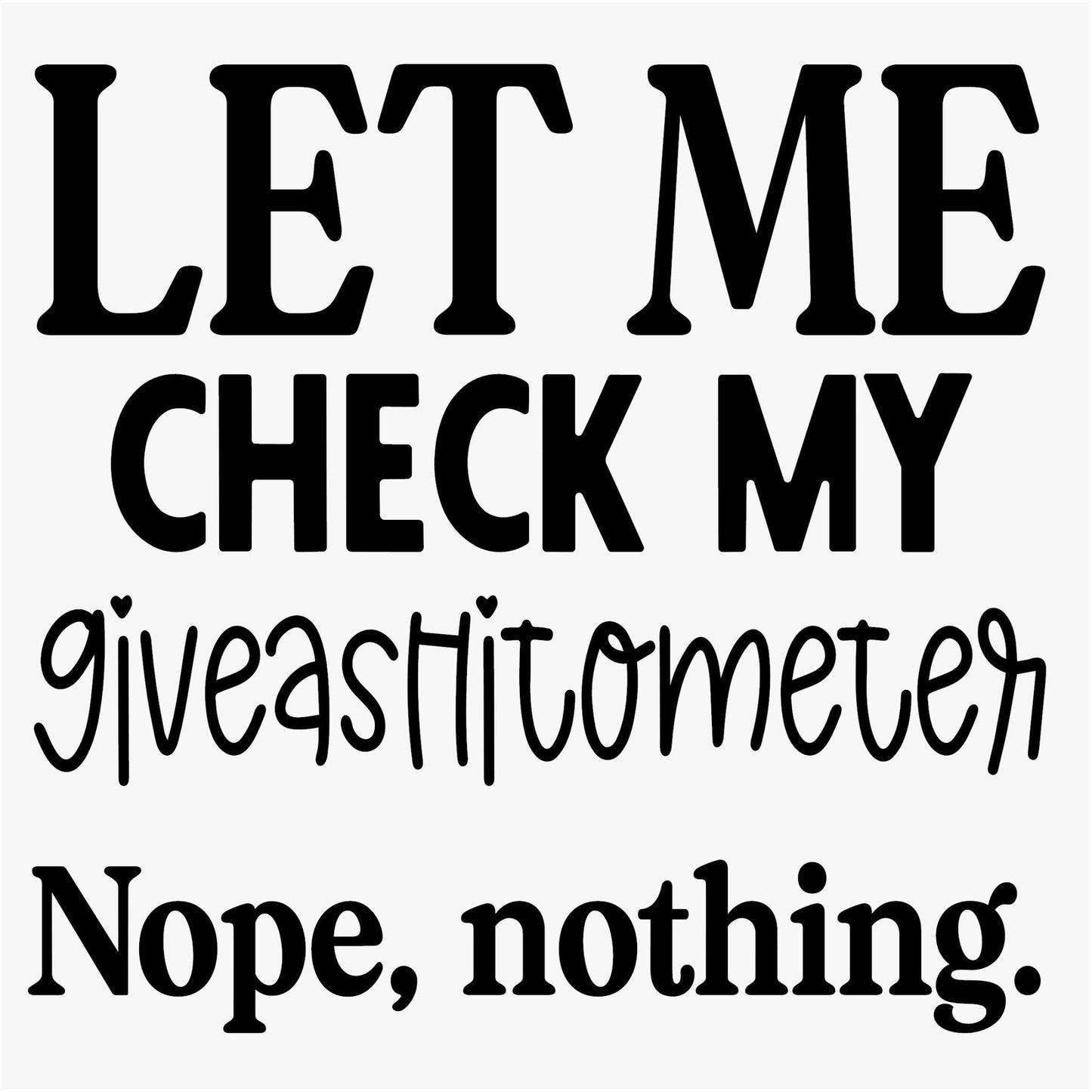 Funny Iron On Transfers Decals Patches Vinyl for T Shirts Fabric Clothing | SEC Apparel| Let Me Check My Shitometer - secapparelonline