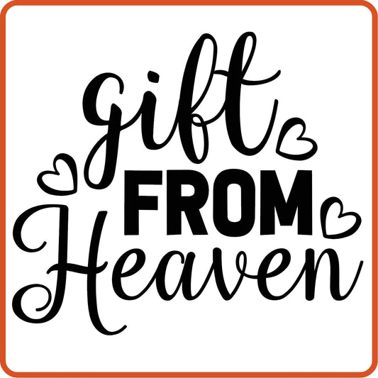 Gift From Heaven | New Baby Iron On Decal Patches by SEC Apparel - secapparelonline