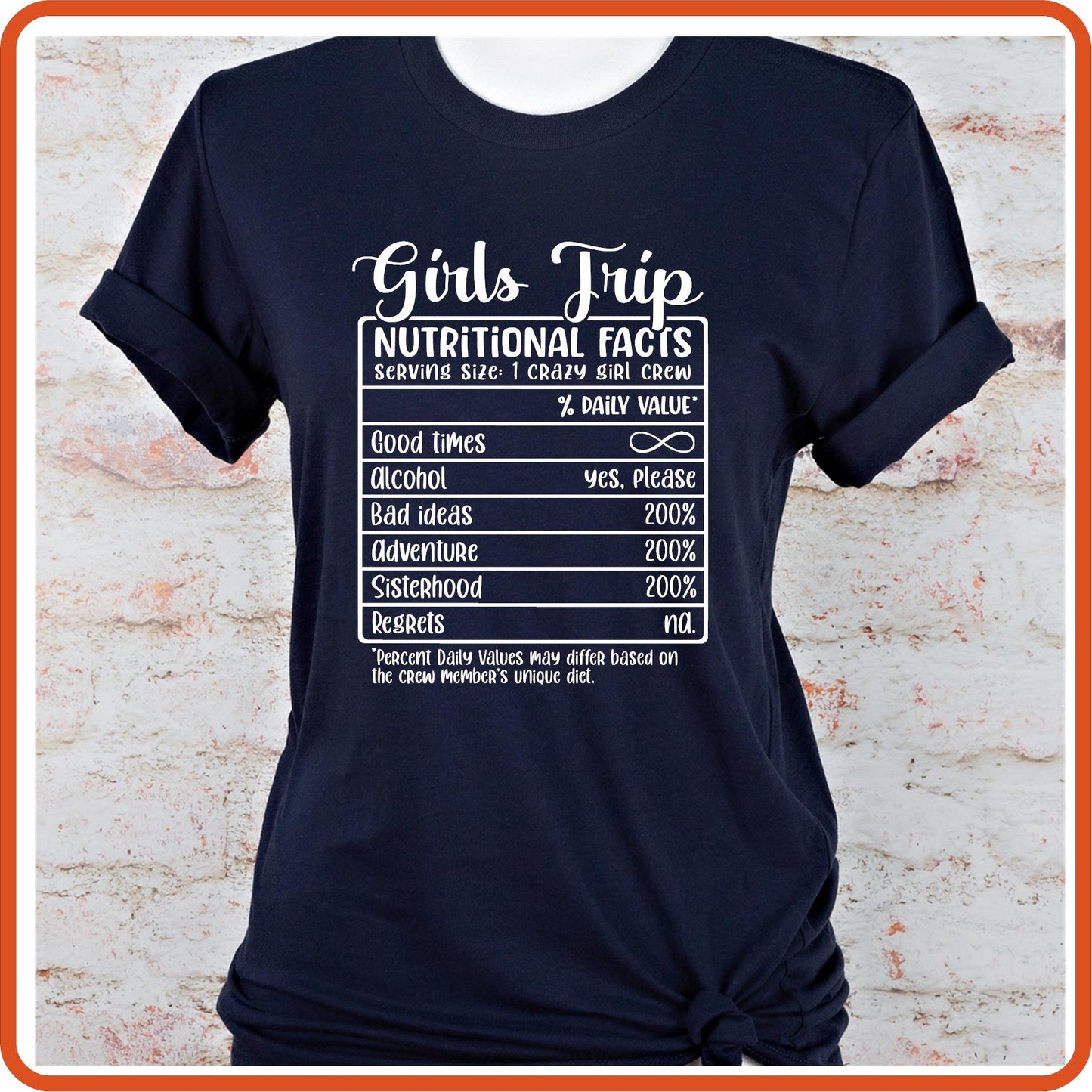 Girls Trip Nutritional Facts Graphic T Shirt| Unisex | Vacation Shirts | SEC Apparel - secapparelonline