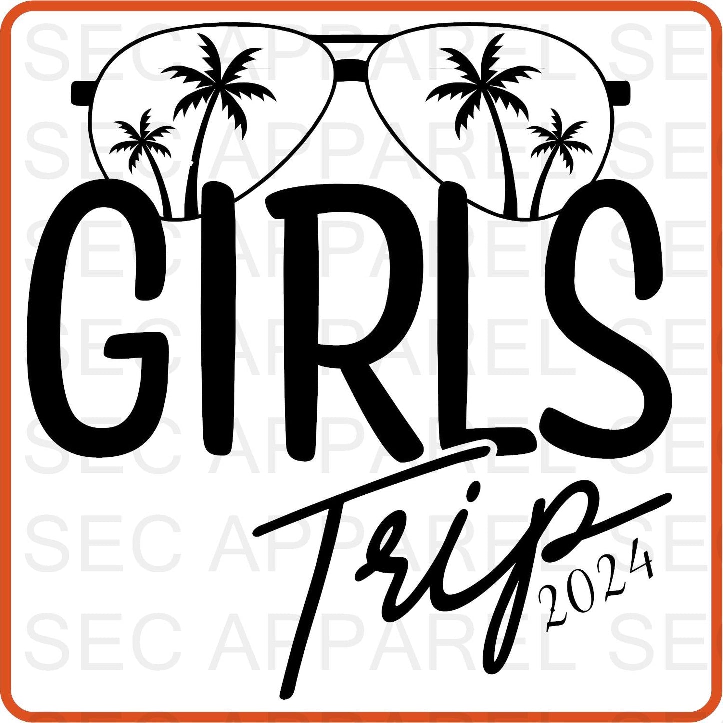 Girls Trip Vacation Iron On Decals Patches transfers vinyl for shirts, clothing | SEC Apparel 2 - secapparelonline