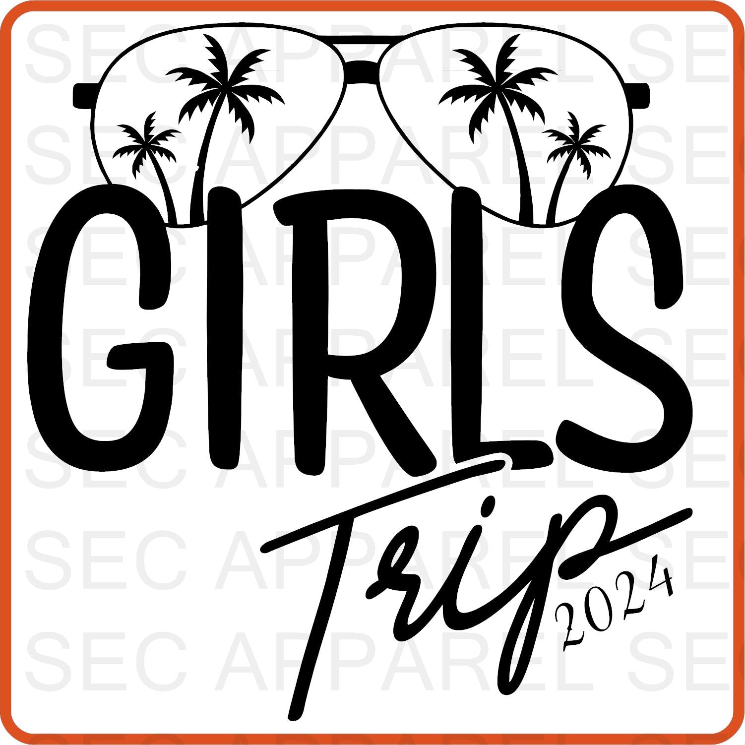Girls Trip Vacation Iron On Decals Patches transfers vinyl for shirts, clothing | SEC Apparel 2 - secapparelonline