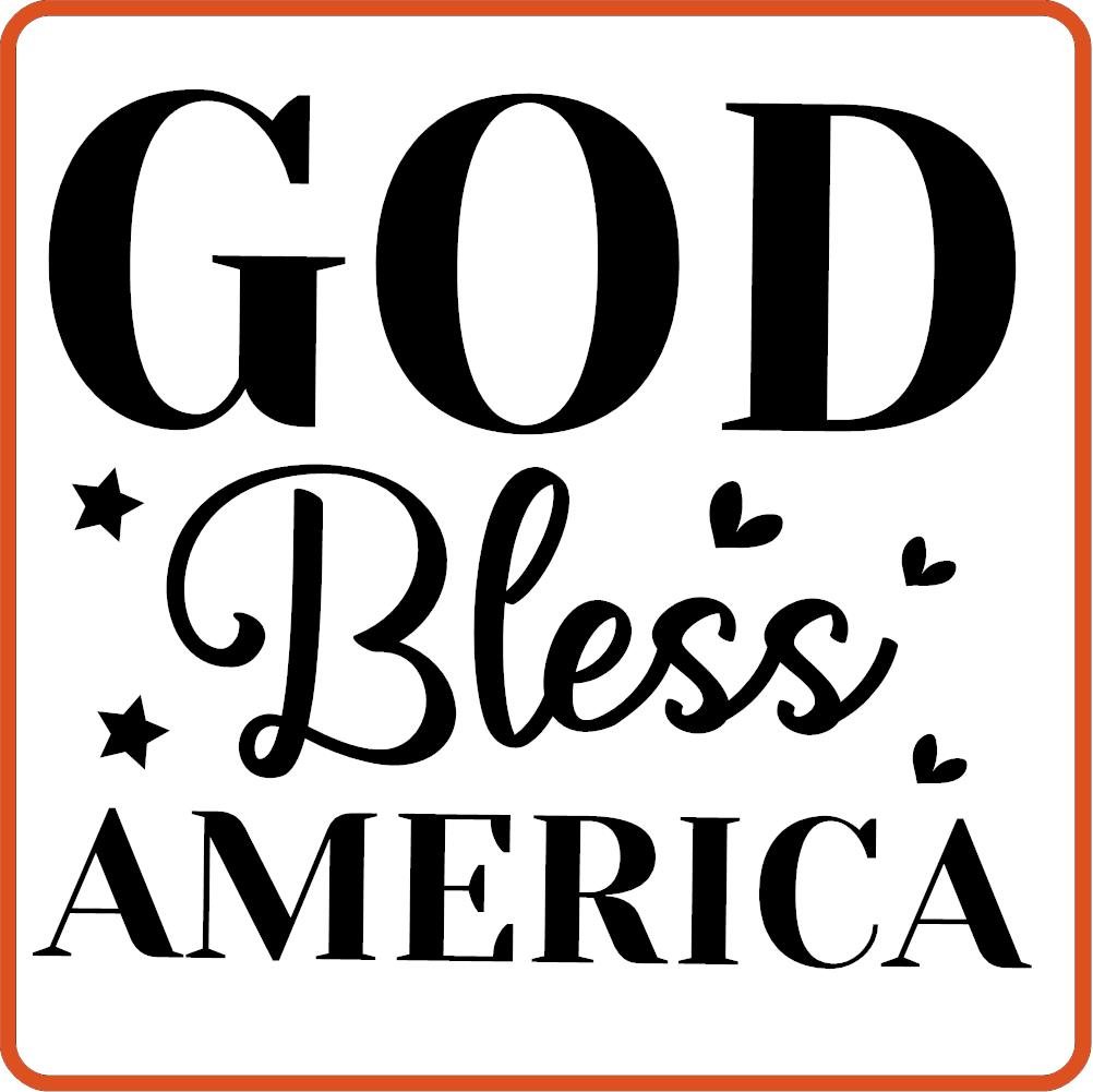 God Bless America | 4th of July Iron On Decals by SEC Apparel - secapparelonline