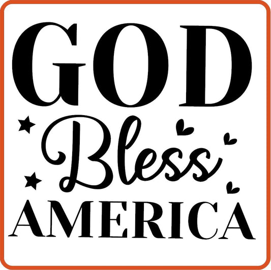 God Bless America | 4th of July Iron On Decals by SEC Apparel - secapparelonline