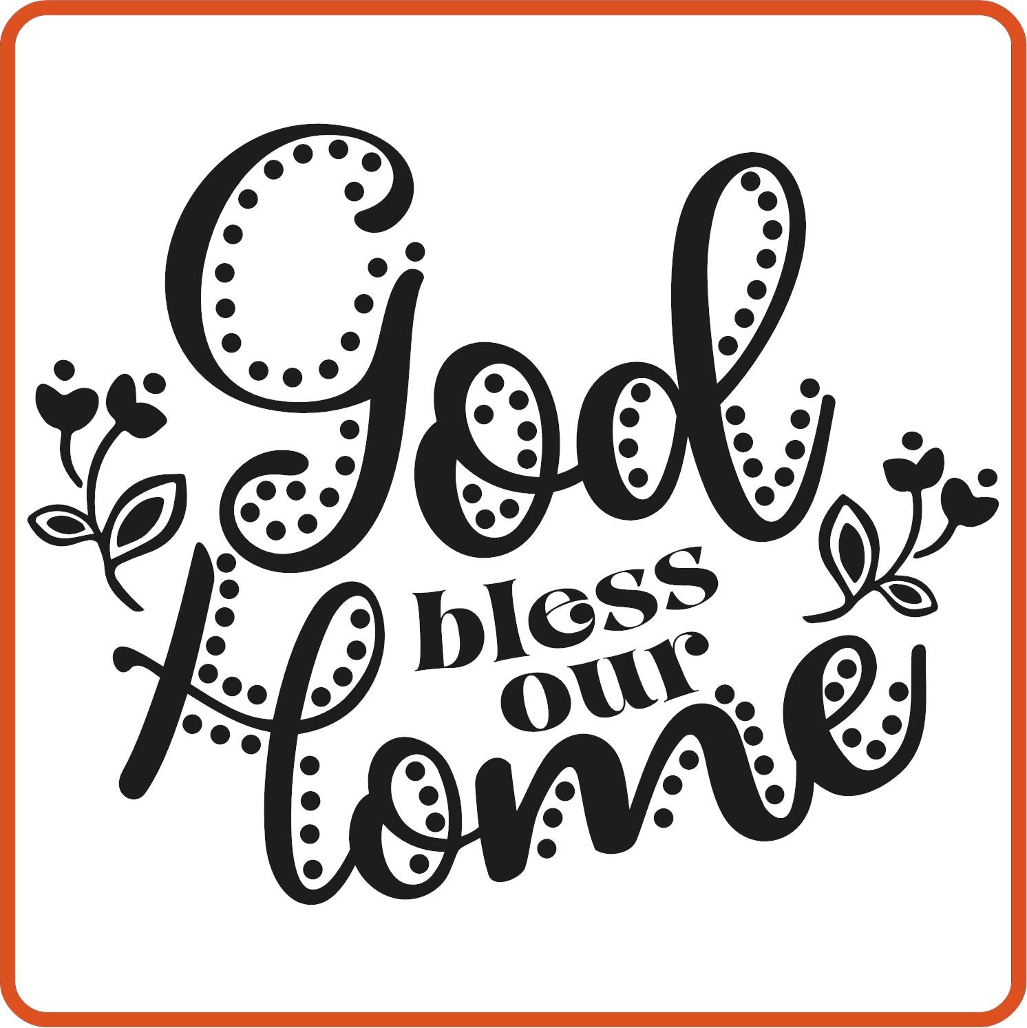 God Bless Our Home | Home Iron On Decals Patches by SEC Apparel - secapparelonline