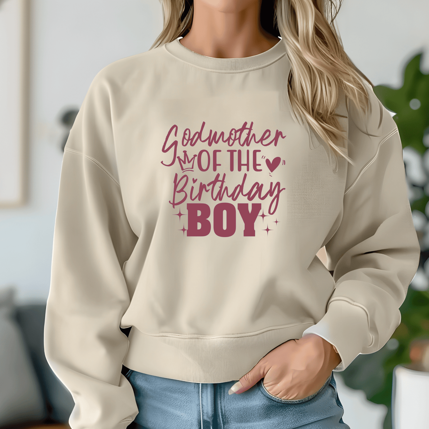 Godmother of the Birthday Boy Shirt | Crew neck | V Neck| Sweatshirt | Hoodie - secapparelonline