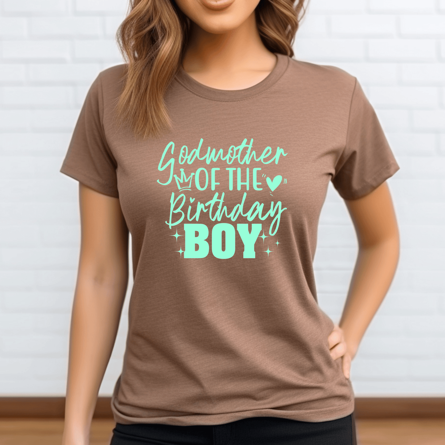 Godmother of the Birthday Boy Shirt | Crew neck | V Neck| Sweatshirt | Hoodie - secapparelonline