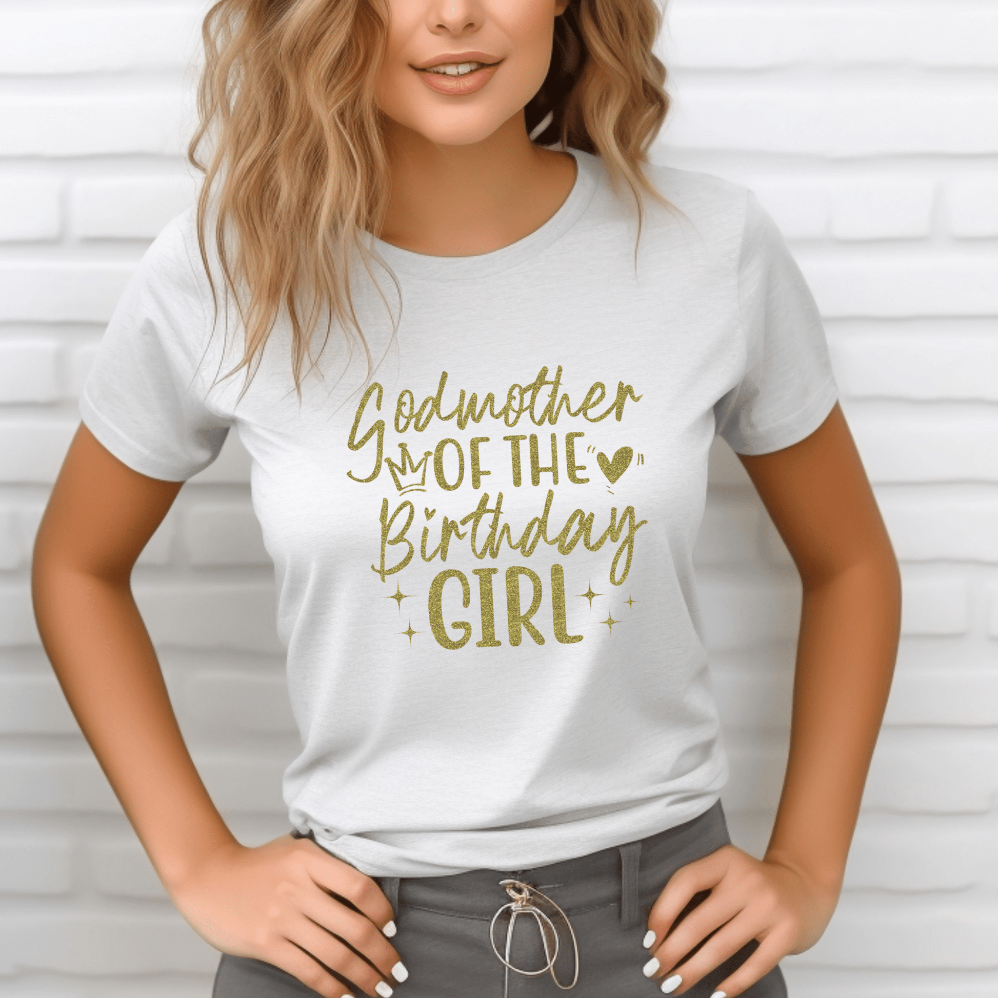 Godmother of the Birthday Girl Shirt | Crew neck | V Neck| Sweatshirt | Hoodie - secapparelonline