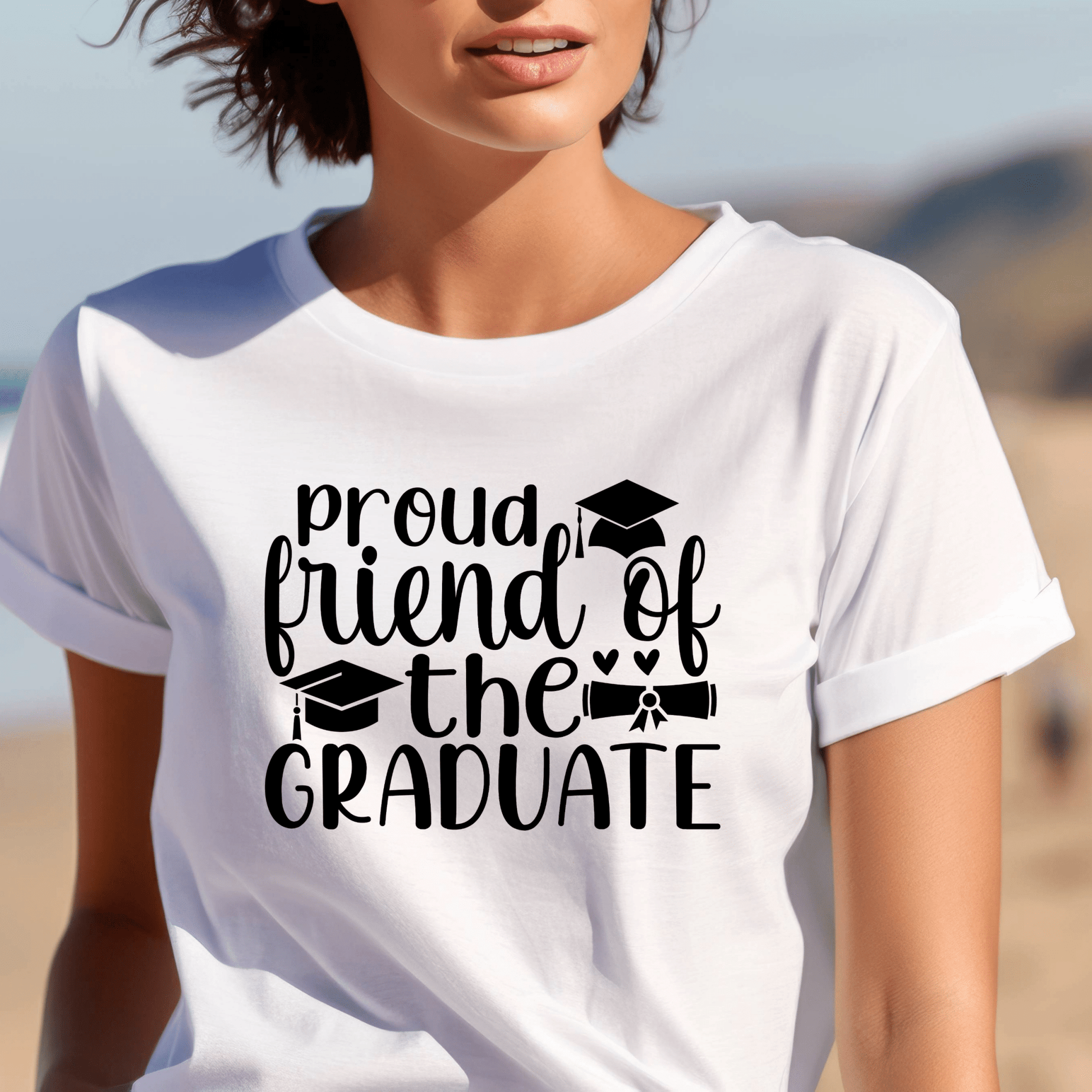 Graduation Graphic T Shirt| Unisex | Graduation Shirt| Proud Friend of the Graduate - secapparelonline