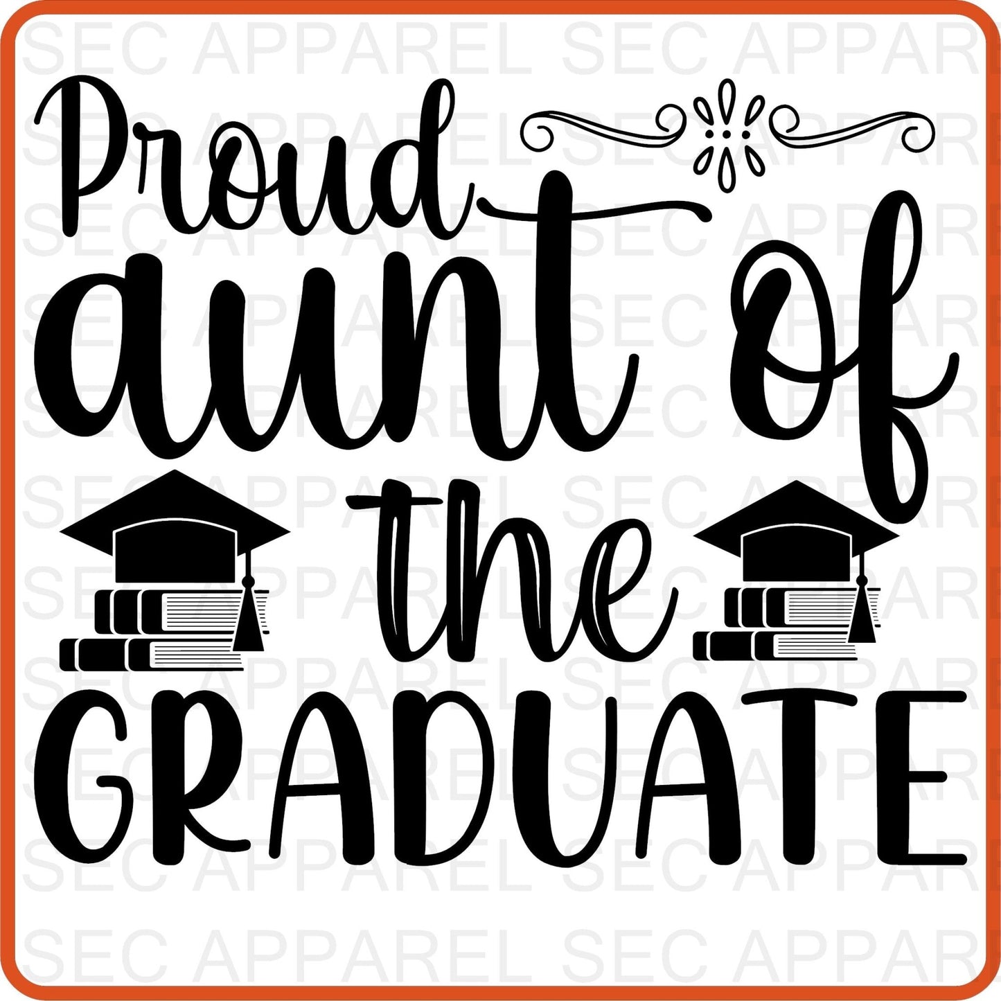 Graduation Iron On Transfers Decals Patches Vinyl for T Shirts Fabric Clothing | SEC Apparel| Proud Aunt - secapparelonline