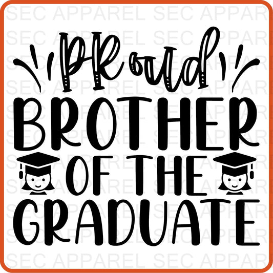 Graduation Iron On Transfers Decals Patches Vinyl for T Shirts Fabric Clothing | SEC Apparel| Proud Brother - secapparelonline