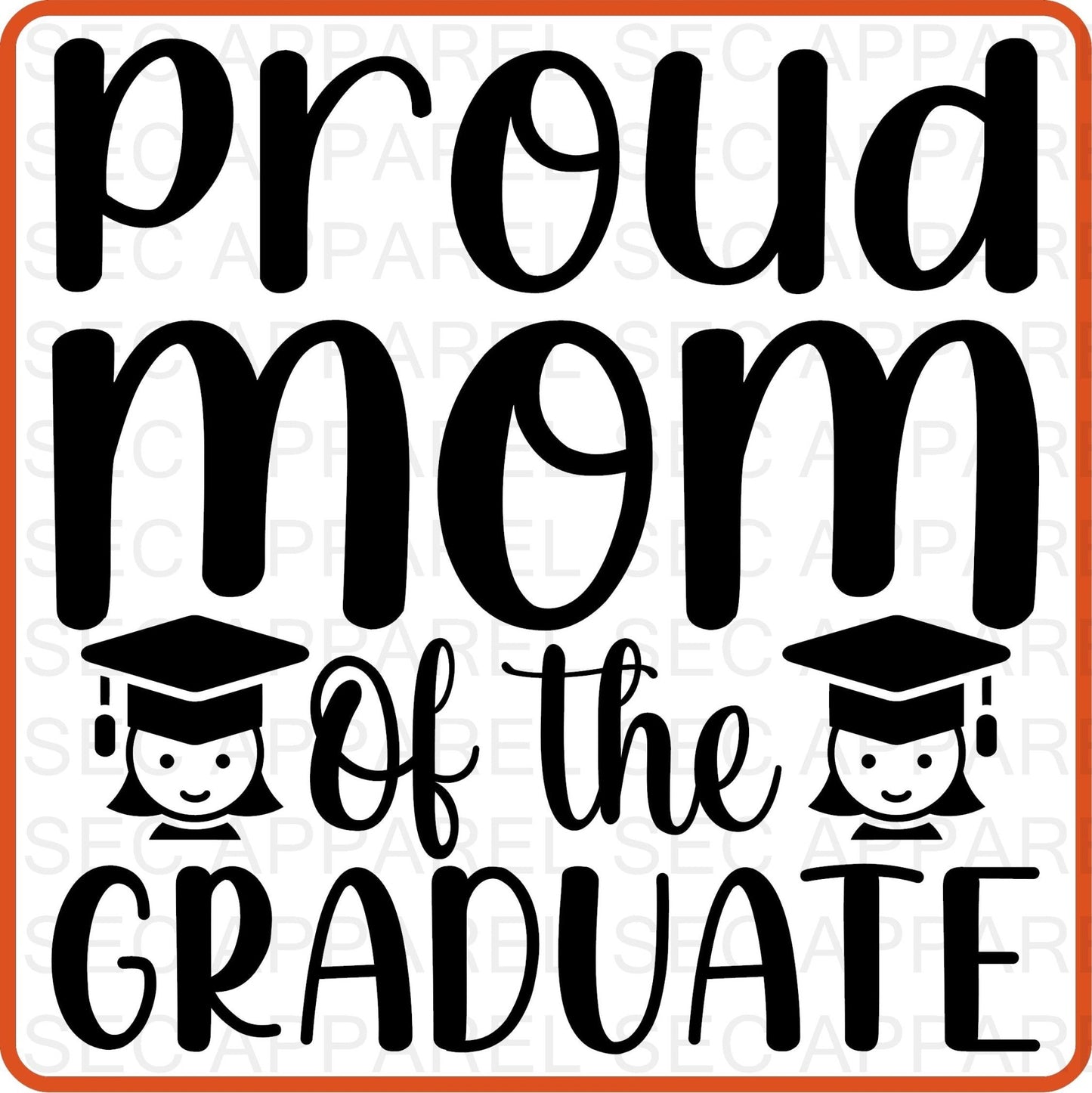 Graduation Iron On Transfers Decals Patches Vinyl for T Shirts Fabric Clothing | SEC Apparel| Proud Mom - secapparelonline
