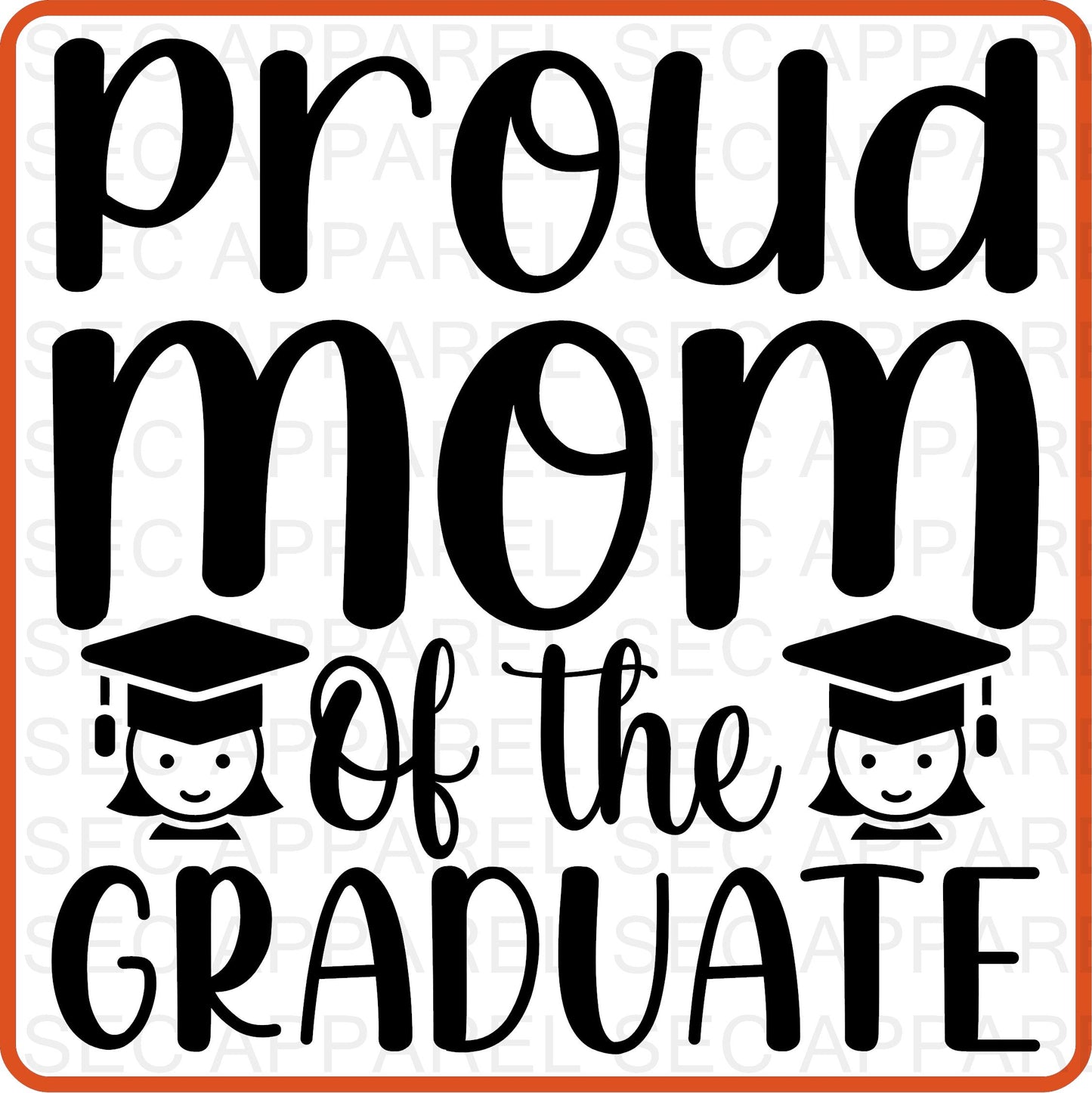 Graduation Iron On Transfers Decals Patches Vinyl for T Shirts Fabric Clothing | SEC Apparel| Proud  Mom