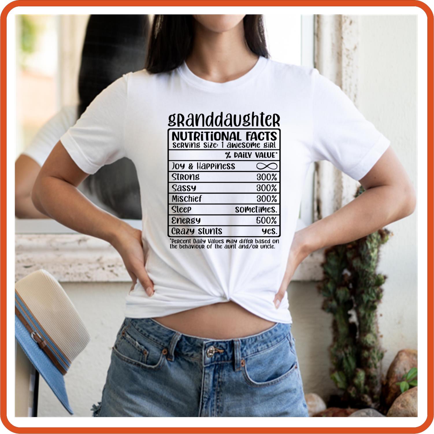Grand Daughter Nutritional Facts | Family Shirts | T-Shirts by SEC Apparel - secapparelonline