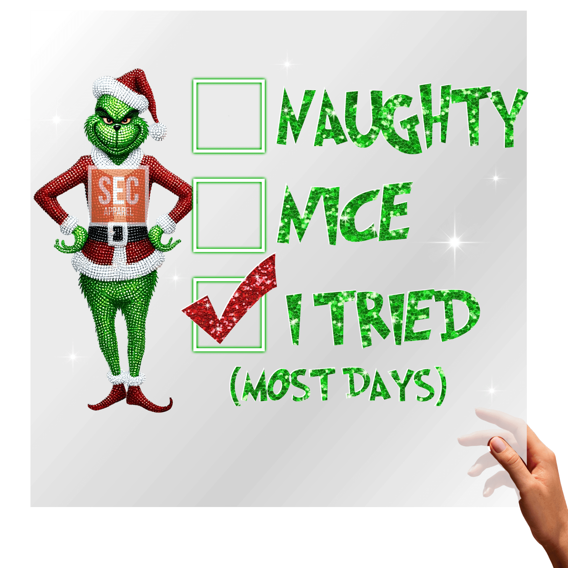 Grinch DTF Transfers Ready to Press | Naughty Nice - secapparelonline