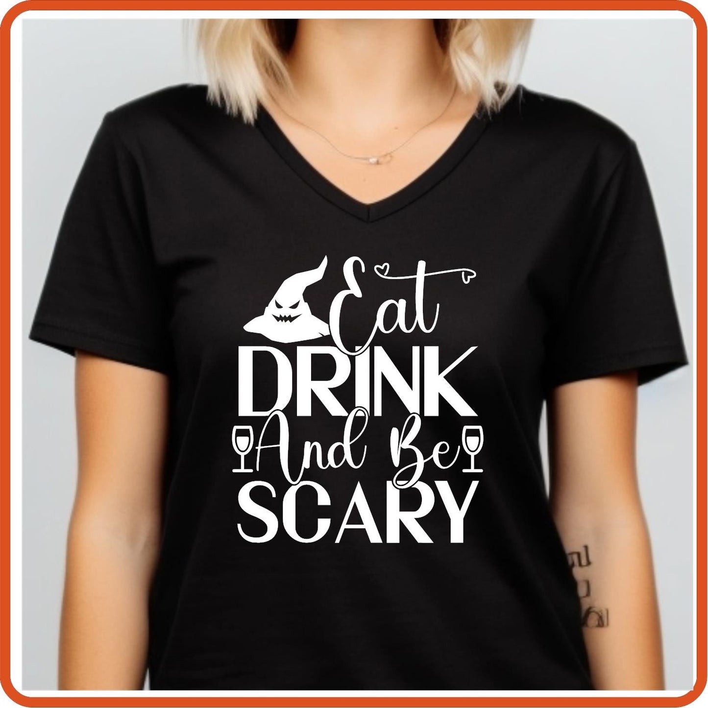 Halloween Graphic T-shirts | Halloween Shirt | SEC Apparel | Eat Drink and Be Scary - secapparelonline