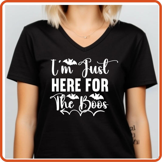 Halloween Graphic T-shirts | Halloween Shirt | SEC Apparel | I'm Just Here for the Boos - secapparelonline