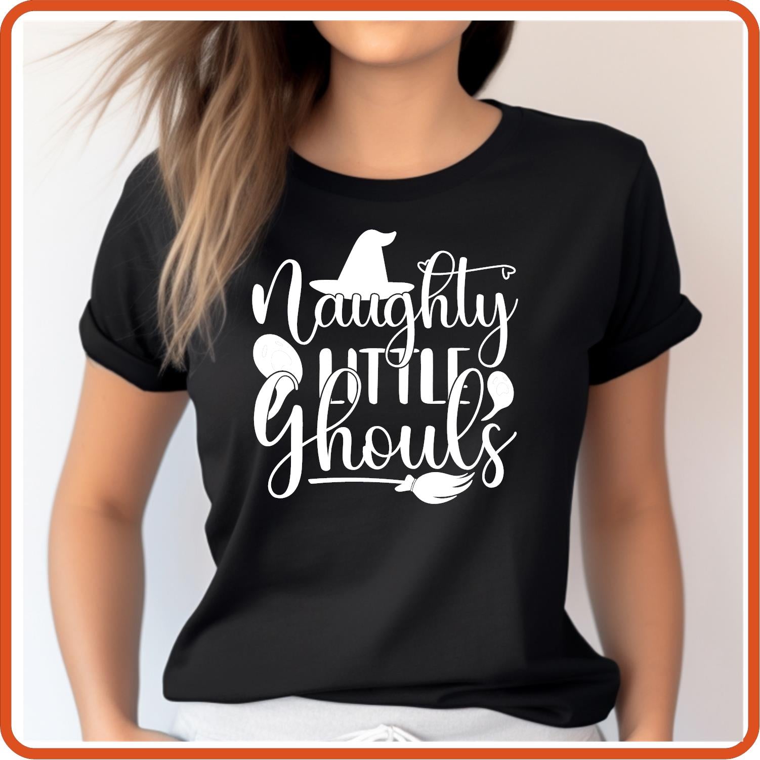 Halloween Graphic T-shirts | Halloween Shirt | SEC Apparel | Naughty Little Ghouls - secapparelonline