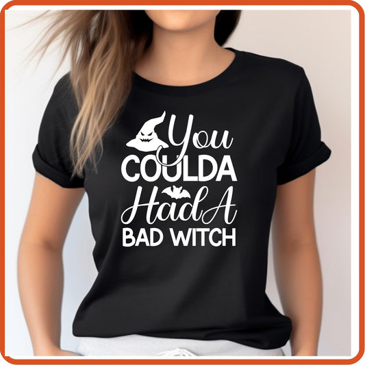 Halloween Graphic T-shirts | Halloween Shirt | SEC Apparel | You Coulda Had A Bad Witch - secapparelonline