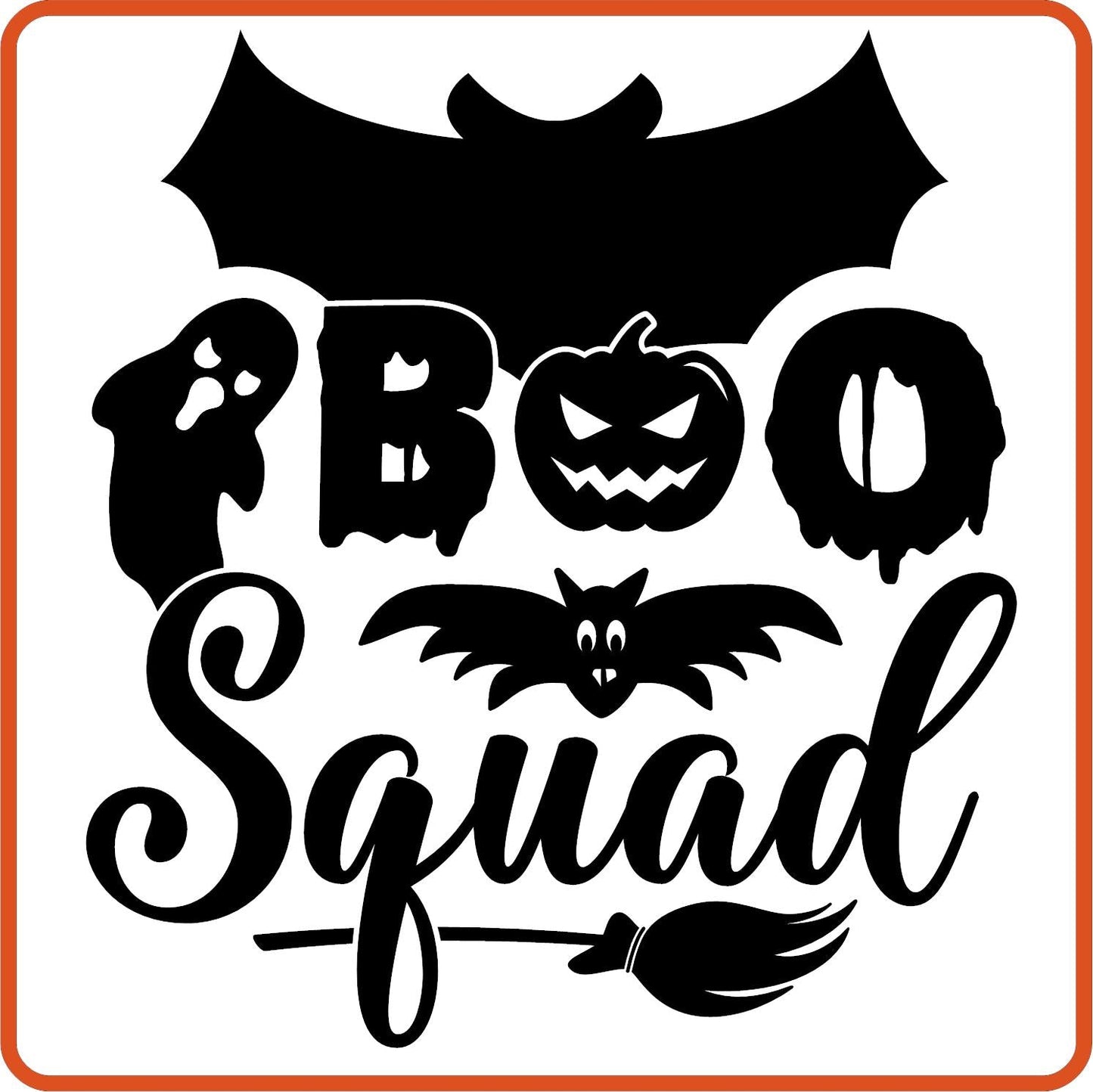 Halloween Iron On Decals Patches by SEC Apparel | Boo Squad - secapparelonline