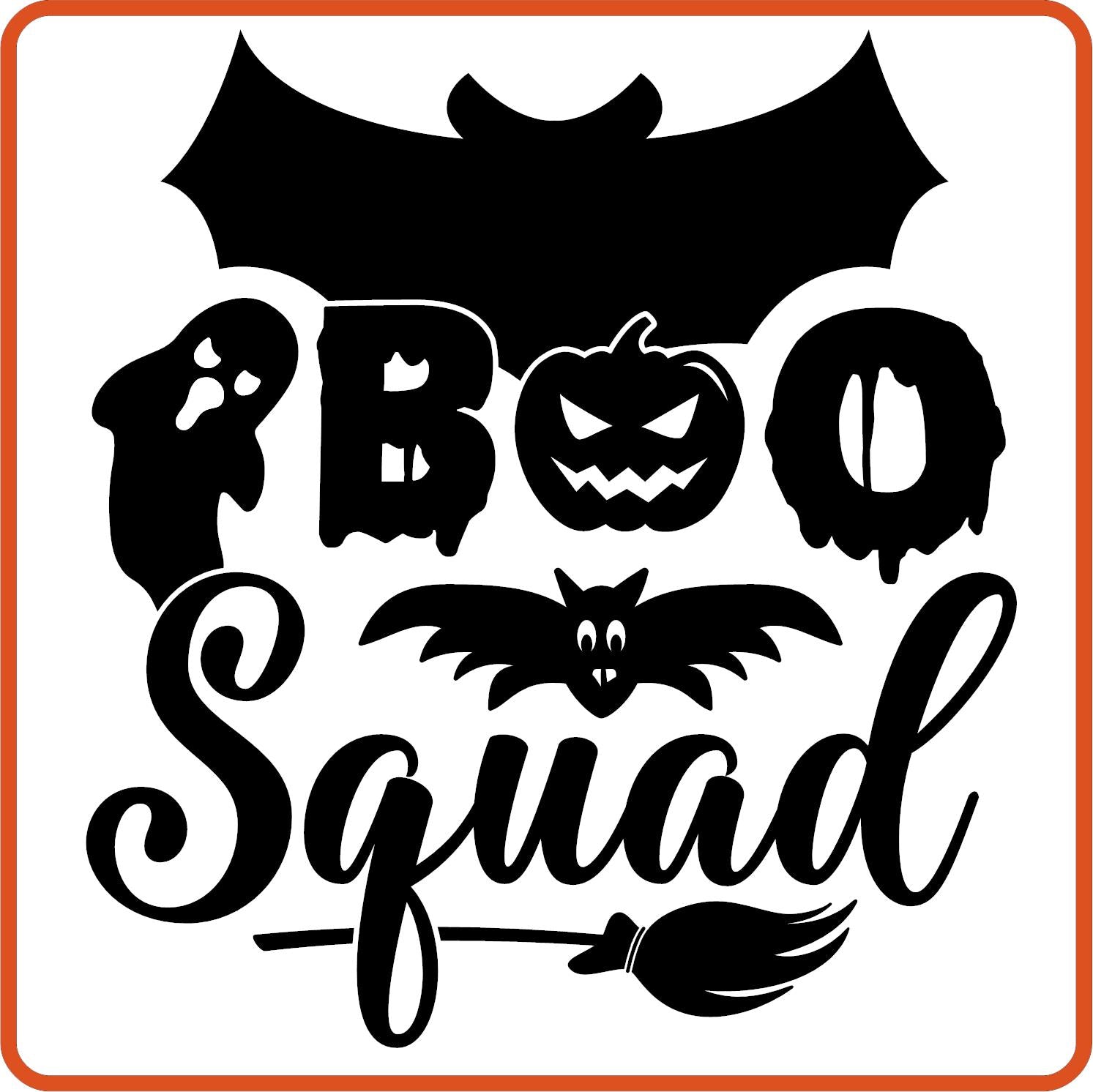 Halloween Iron On Decals Patches by SEC Apparel | Boo Squad - secapparelonline